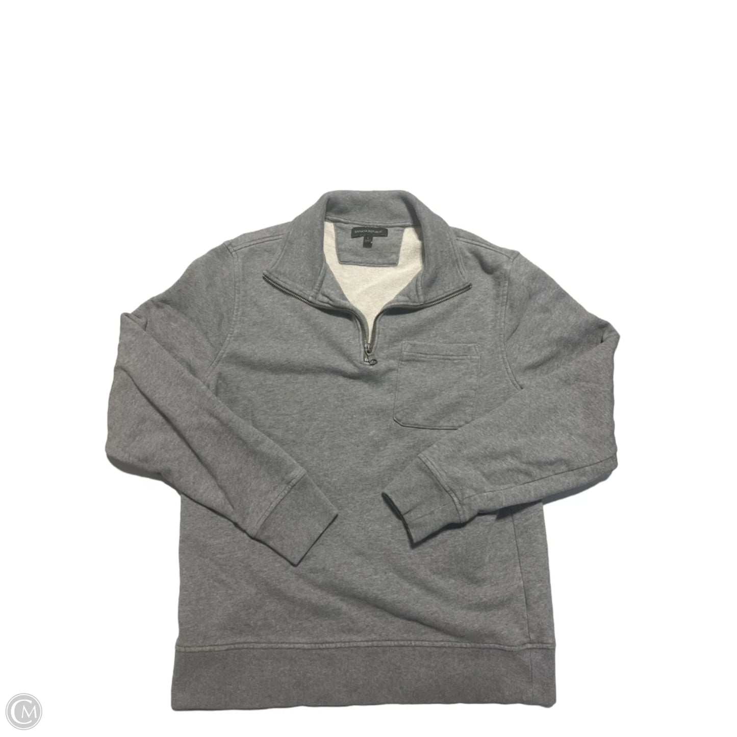 Top Long Sleeve By Banana Republic In Grey, Size: L