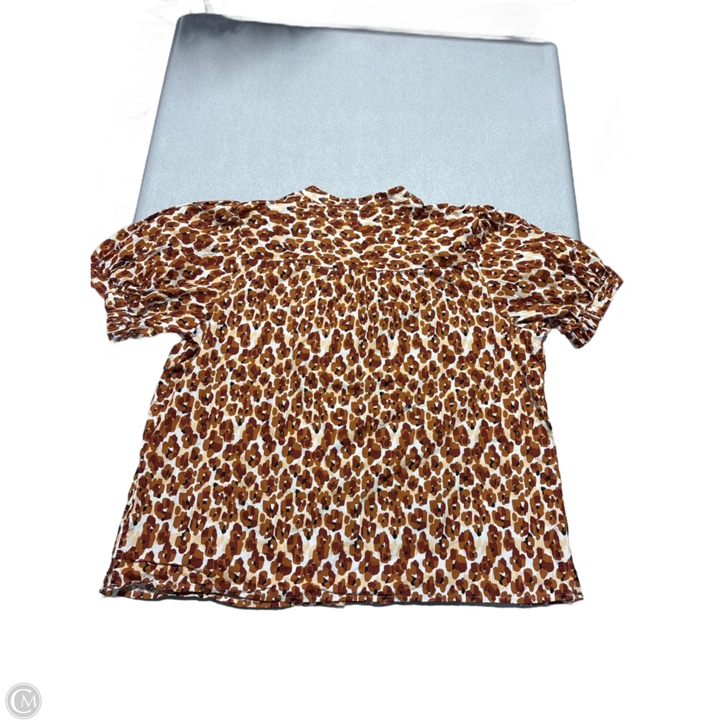 Top Short Sleeve By Nine West In Animal Print, Size: Xl