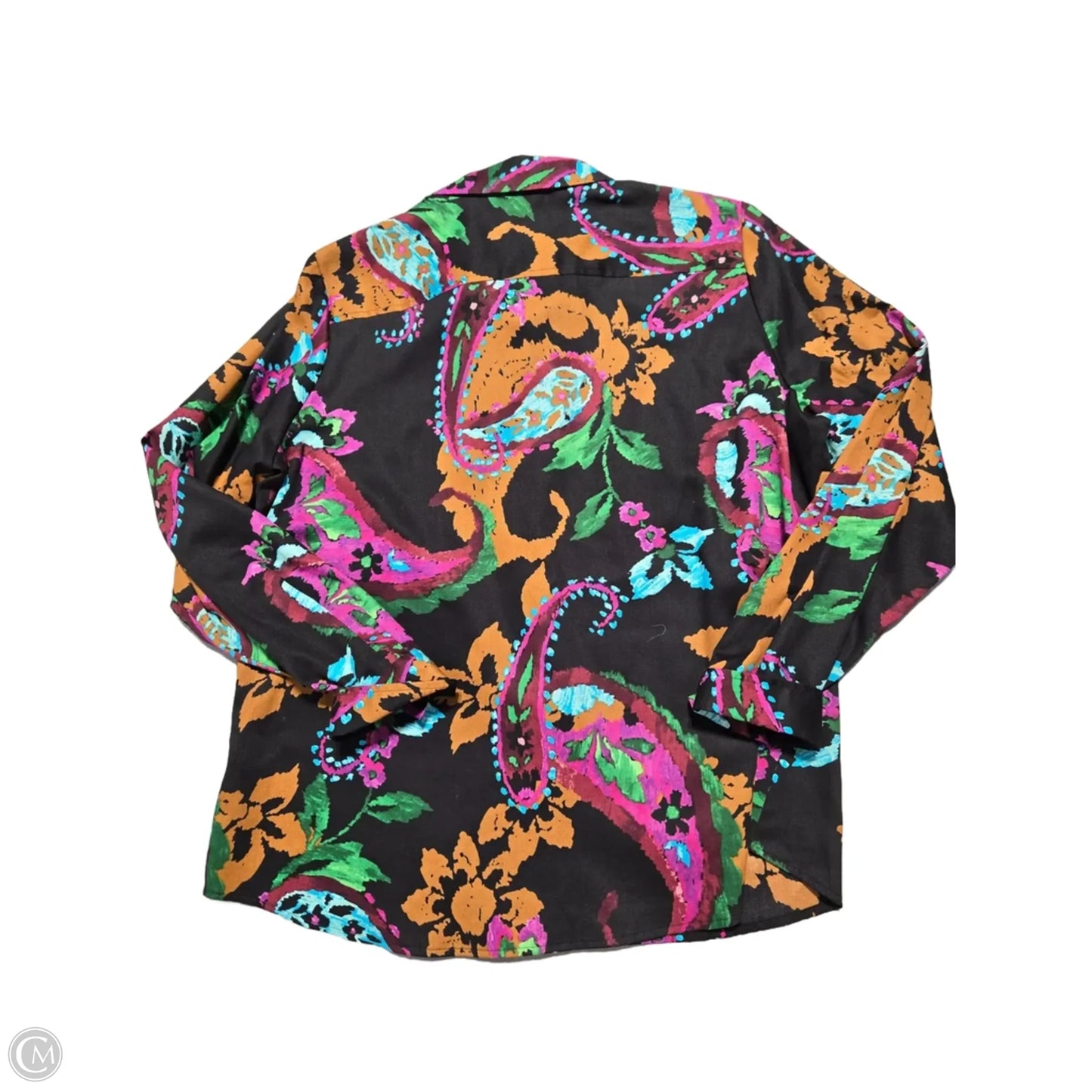 Top Long Sleeve By Foxcroft In Multi-colored, Size: Xl