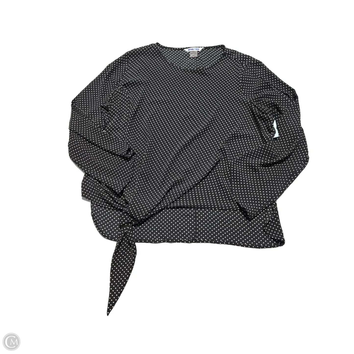 Top Long Sleeve By Cme In Polkadot Pattern, Size: L