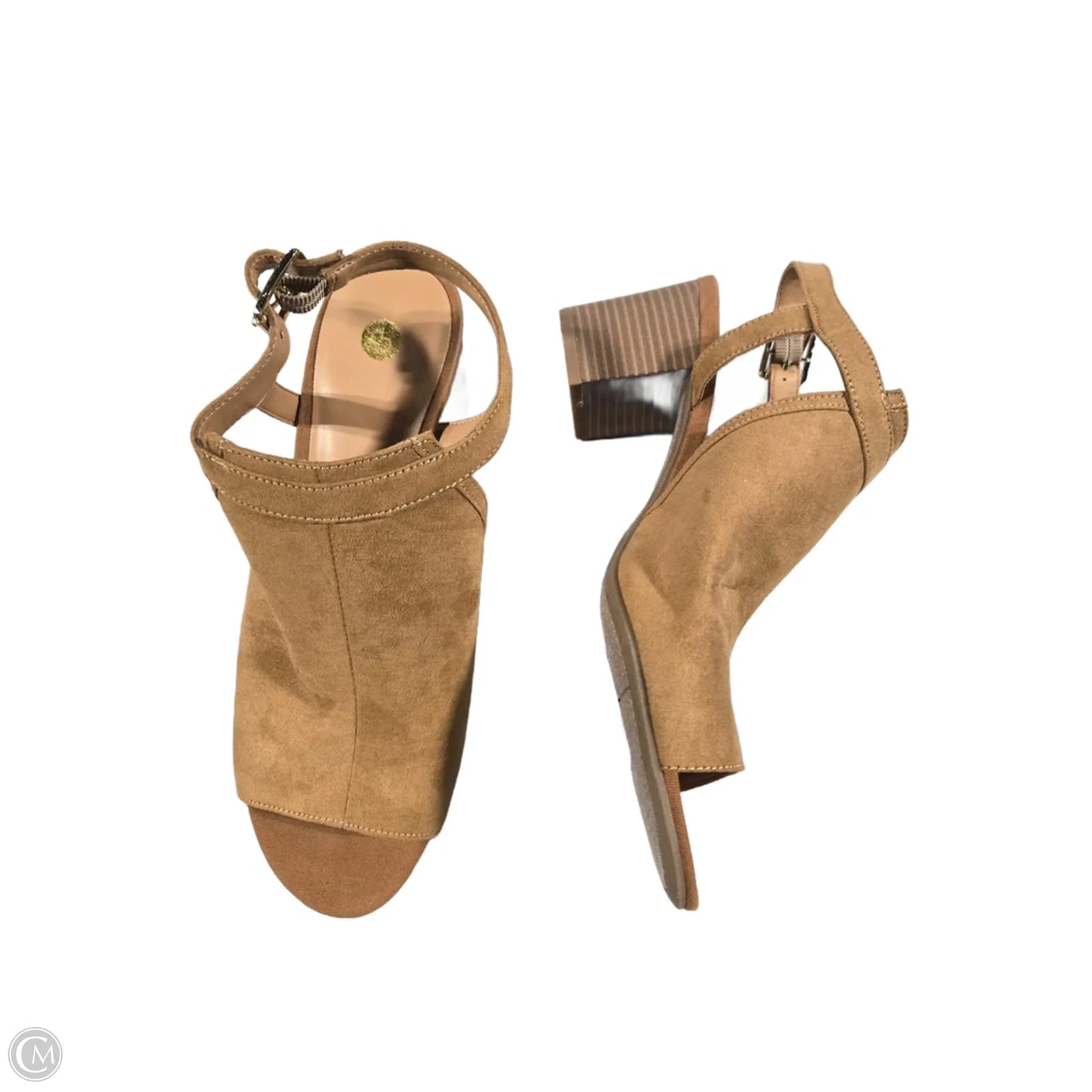 Shoes Heels Block By Dressbarn In Tan, Size: 9.5