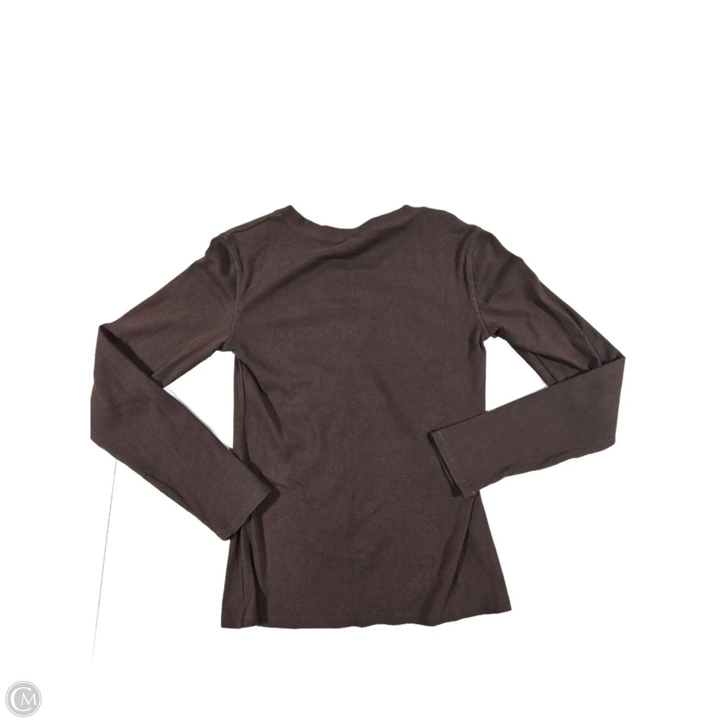 Top Long Sleeve Basic By Zara In Brown, Size: L