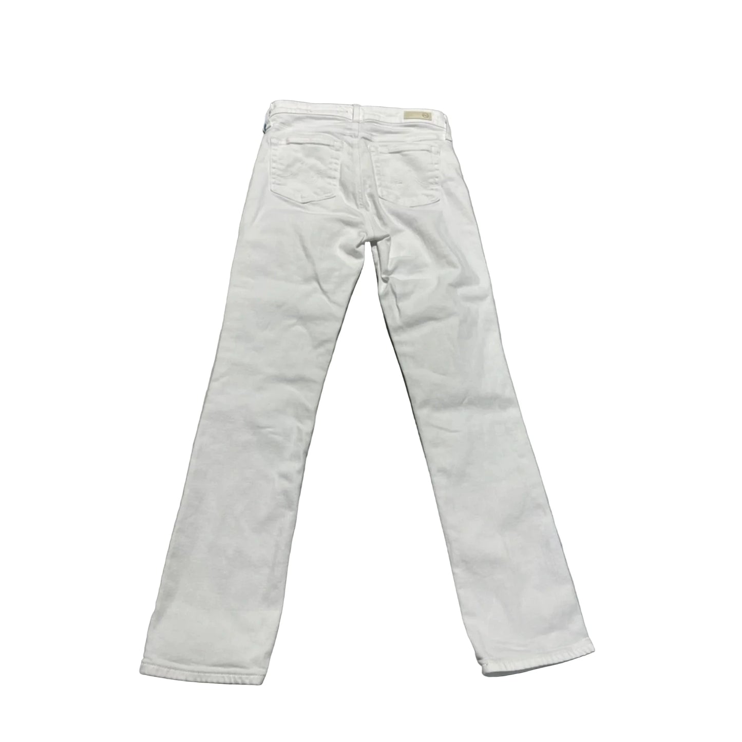 Jeans Straight By Ag Jeans In White Denim, Size: 2