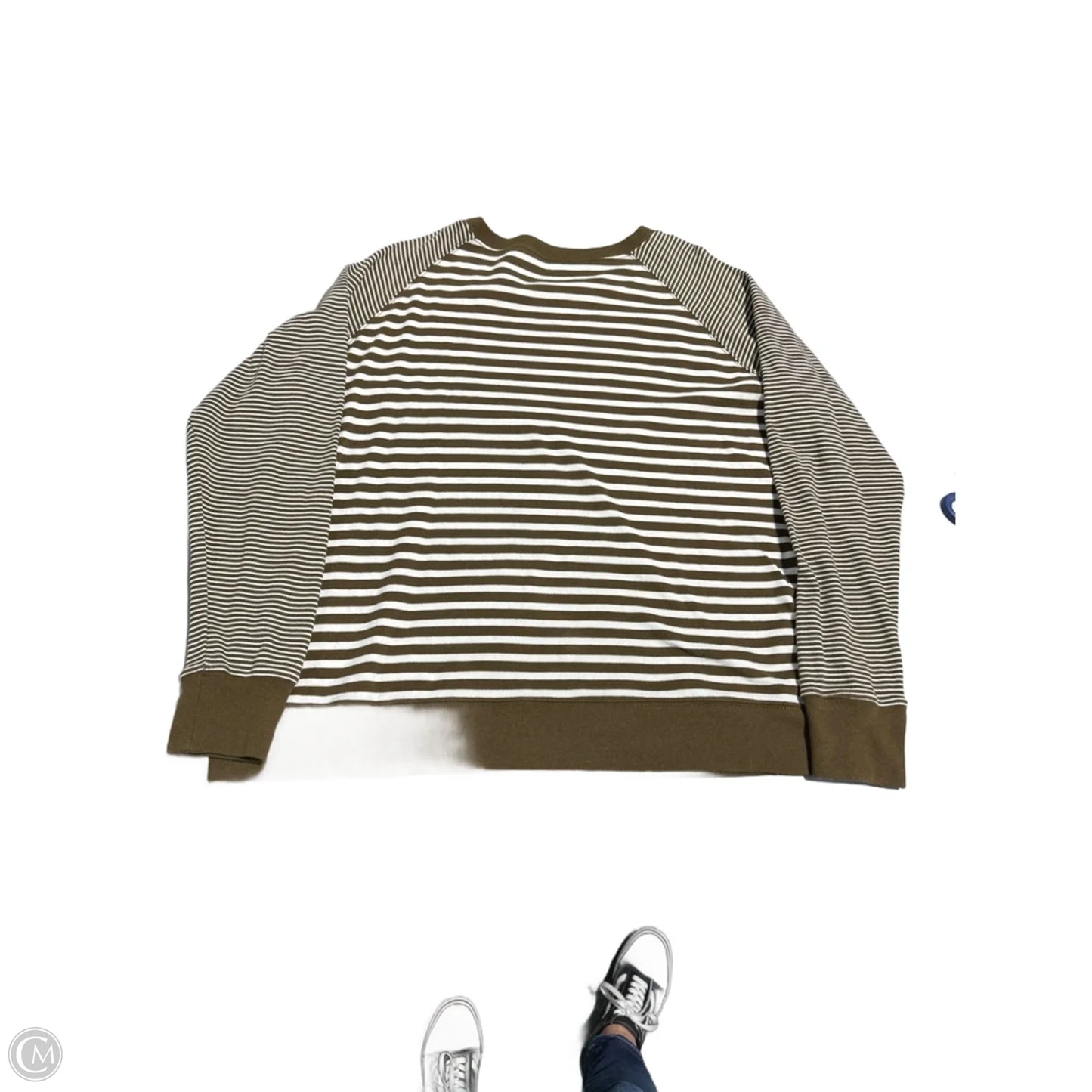 Top Long Sleeve By Eddie Bauer In Striped Pattern, Size: Xxl