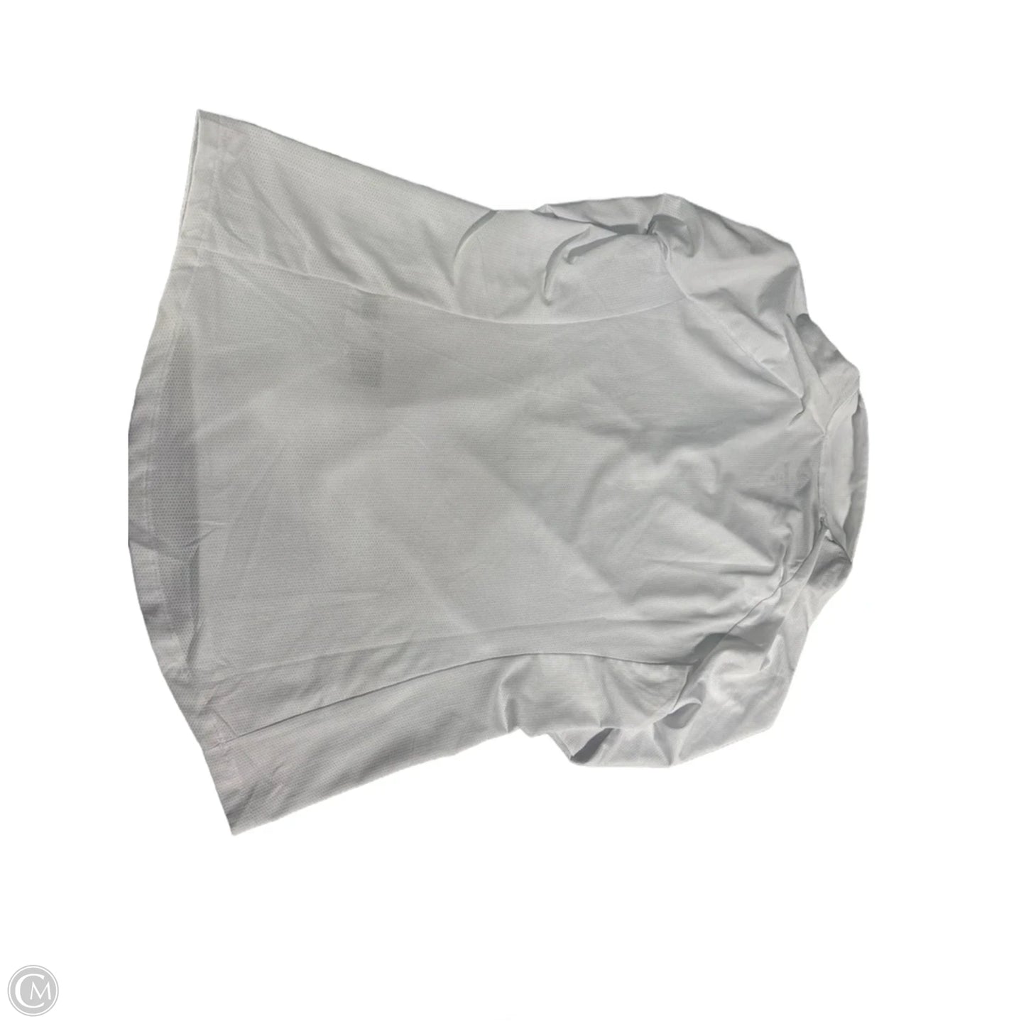 Athletic Top Long Sleeve Collar By Adidas In White, Size: M