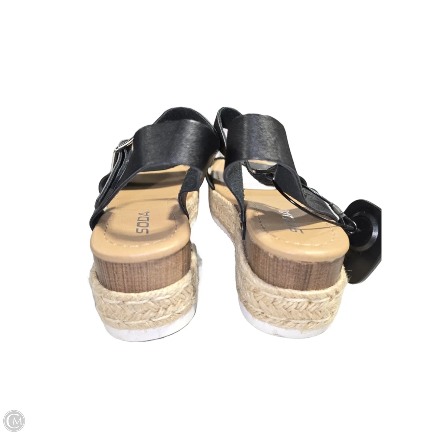 Sandals Flats By Soda In Black, Size: 7