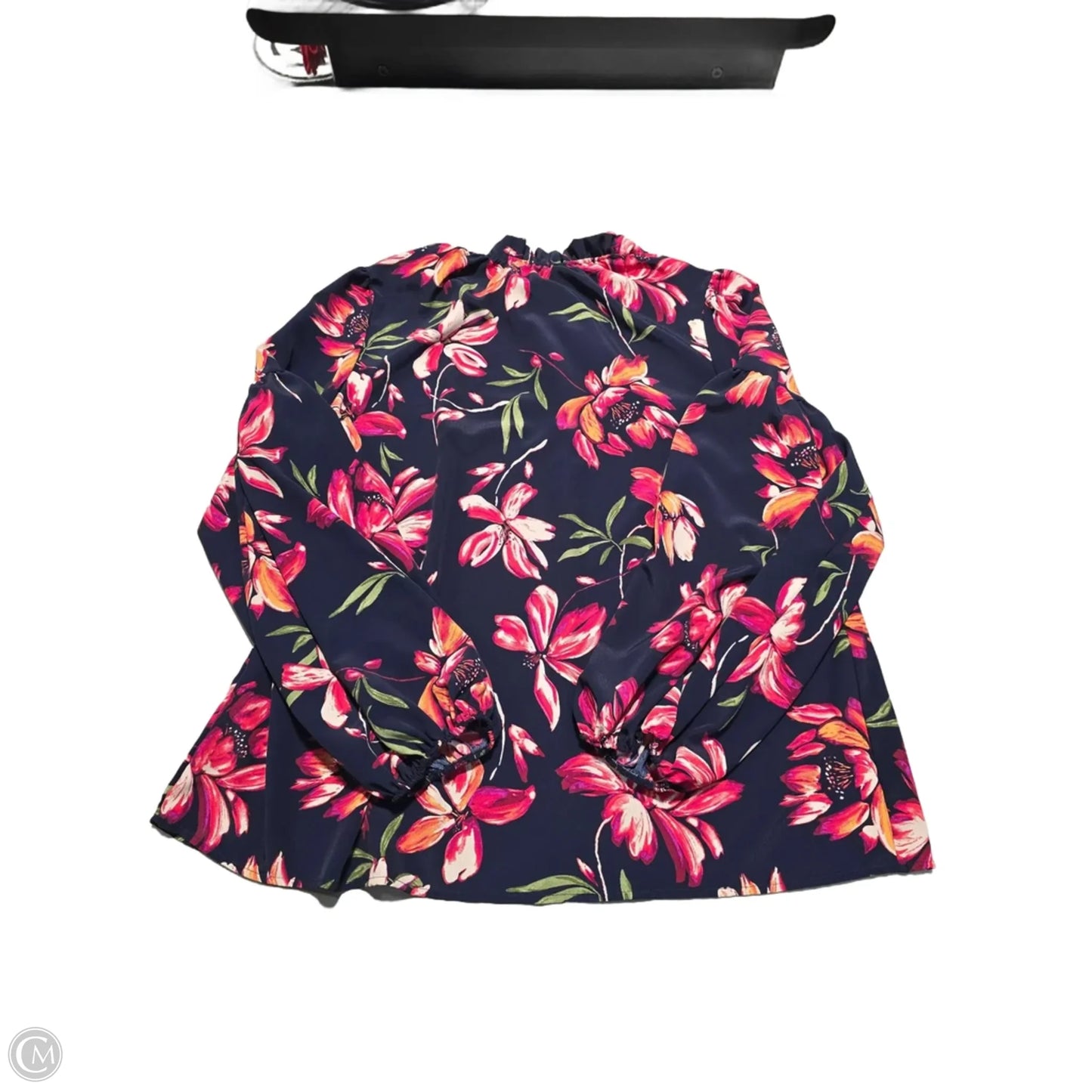 Top Long Sleeve By Cme In Floral Print, Size: Xxl