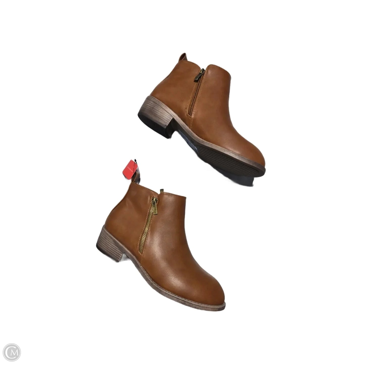 Boots Ankle Flats By Cme In Tan, Size: 9