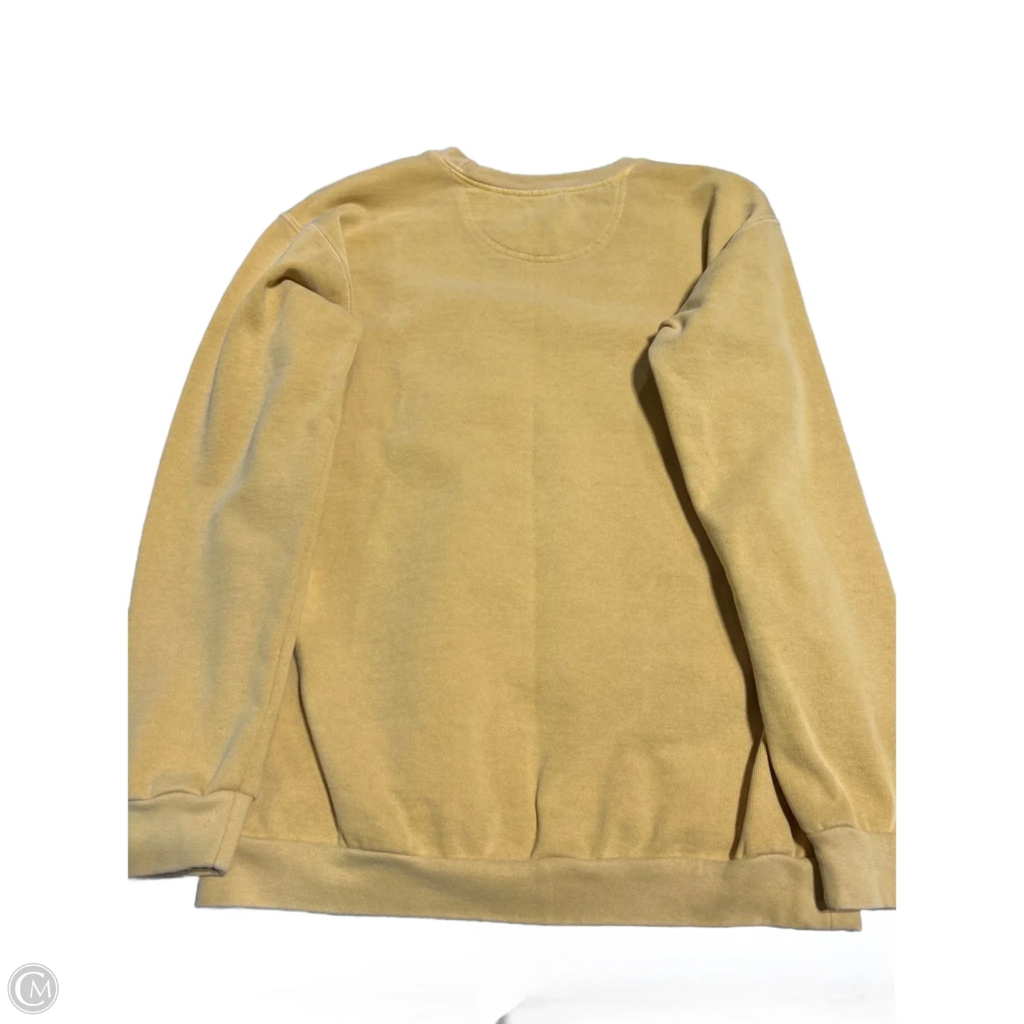 Sweatshirt Crewneck By Comfort Colors In Yellow, Size: S