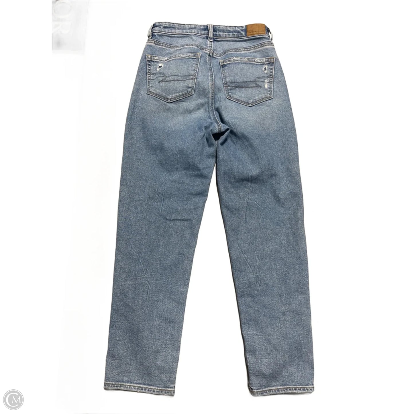 Jeans Straight By American Eagle In Blue Denim, Size: 2