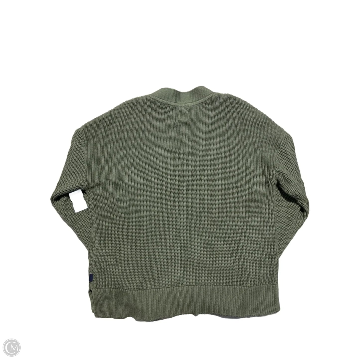 Sweater Cardigan By Gap In Green, Size: L