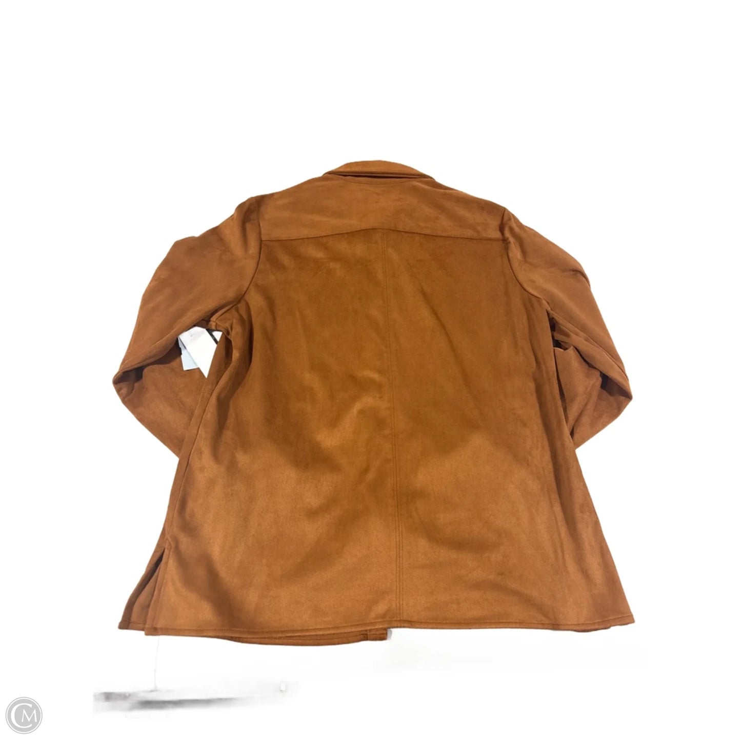 Top Long Sleeve By Foxcroft In Brown, Size: Lp