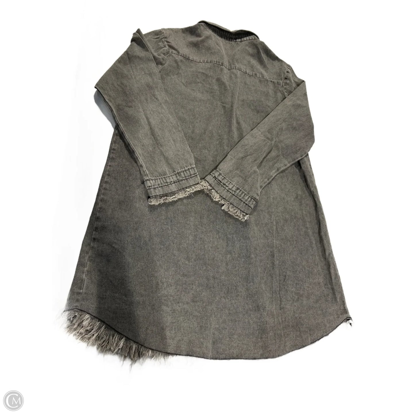 Top Long Sleeve By Cmf In Grey, Size: M