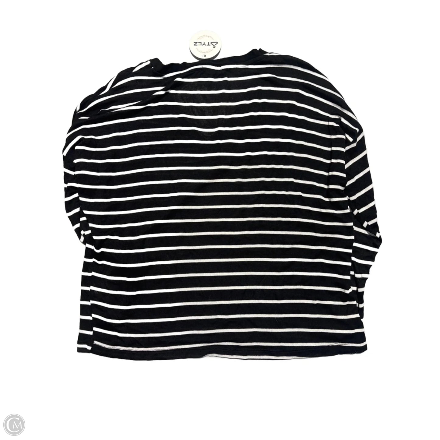 Top Long Sleeve By Heart & Hips In Striped Pattern, Size: M