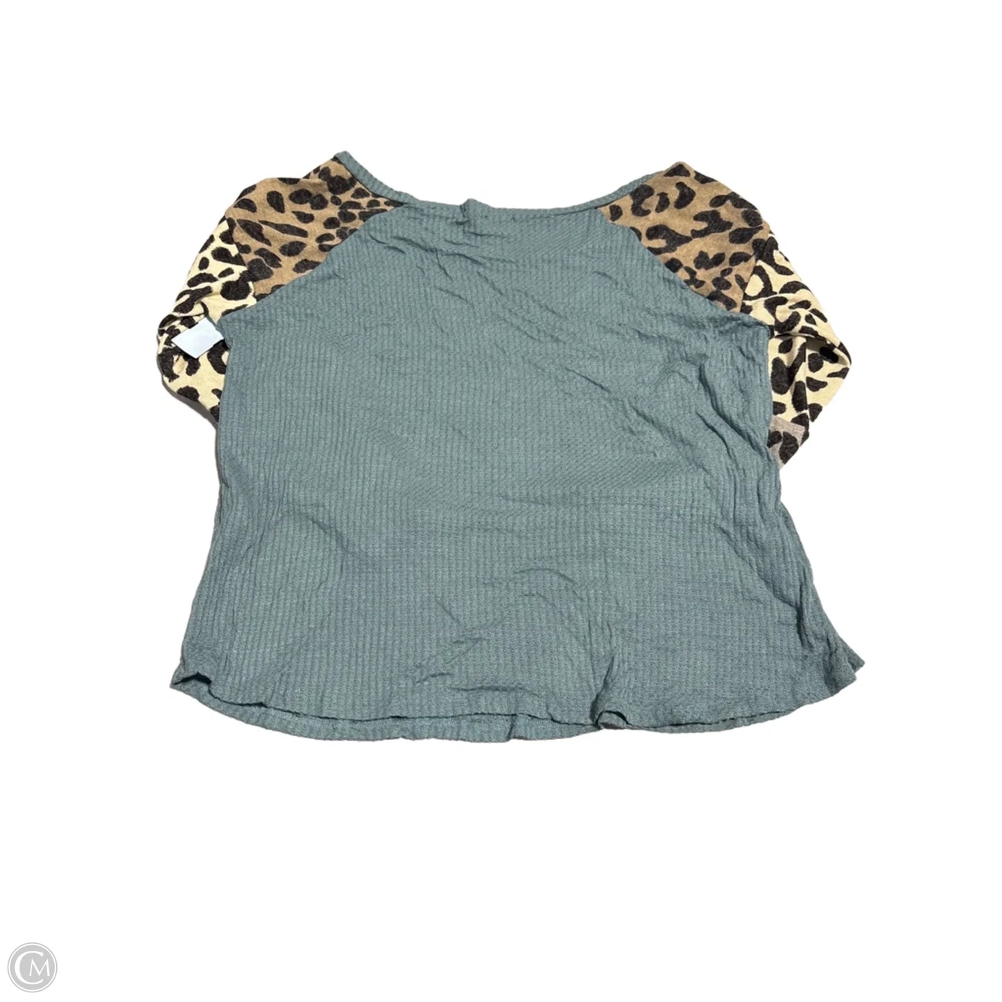 Top Long Sleeve By Bibi In Teal, Size: L