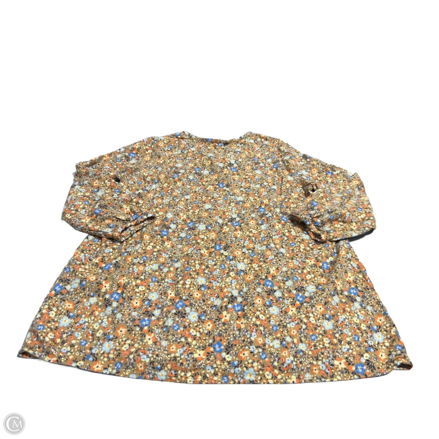 Top 3/4 Sleeve By Lands End In Floral Print, Size: Mp