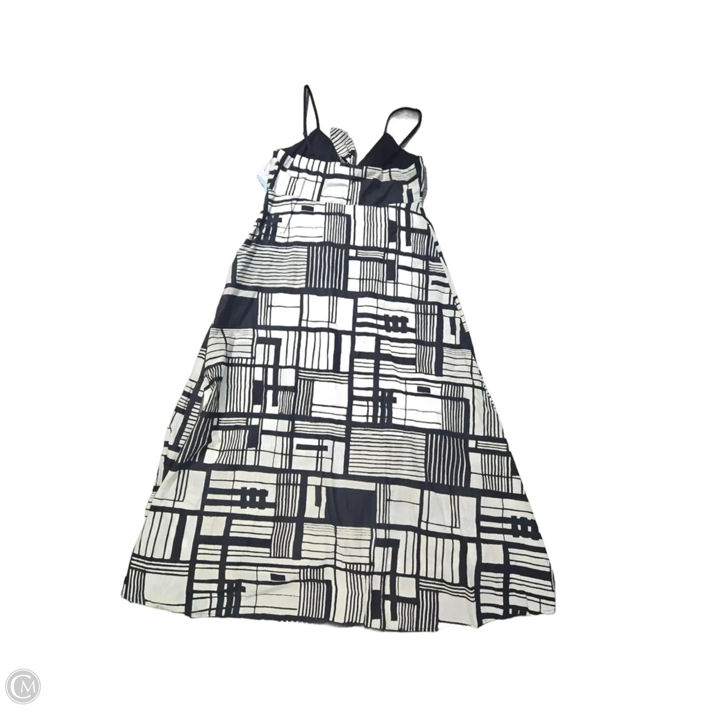 Dress Casual Maxi By Dkny In Black & Cream, Size: S