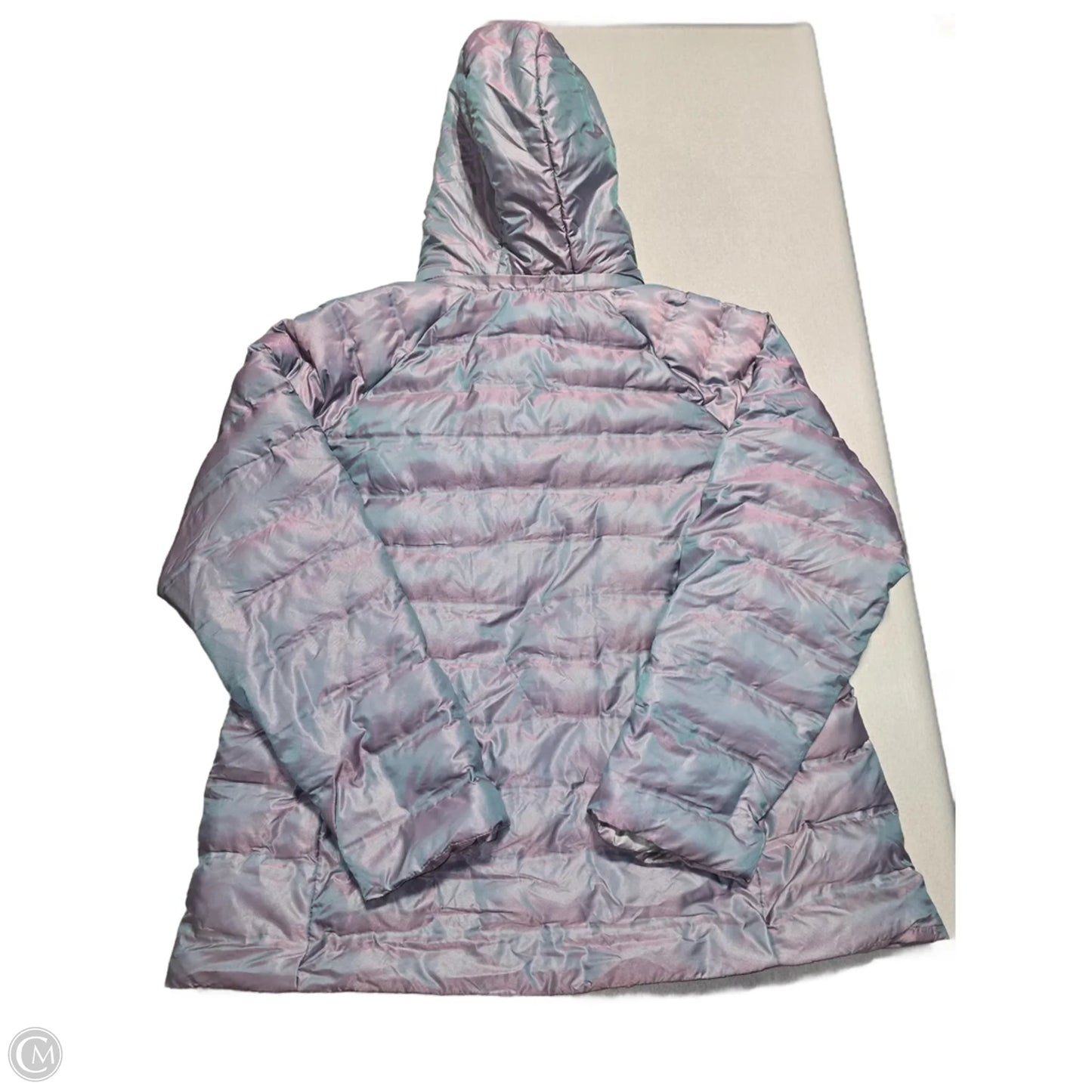 Coat Puffer & Quilted By Time And Tru In Silver, Size: Xl