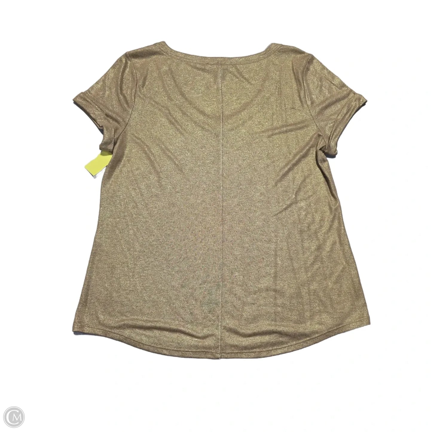 Top Short Sleeve By White House Black Market In Gold, Size: M