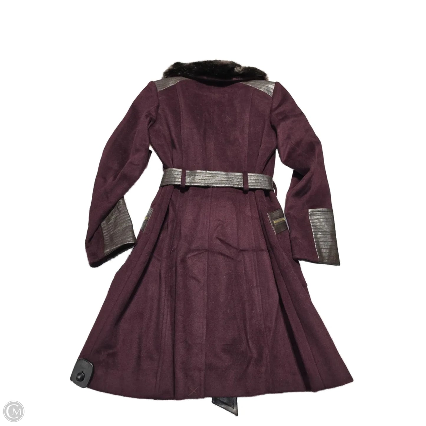 Coat Peacoat By Via Spiga In Purple, Size: S
