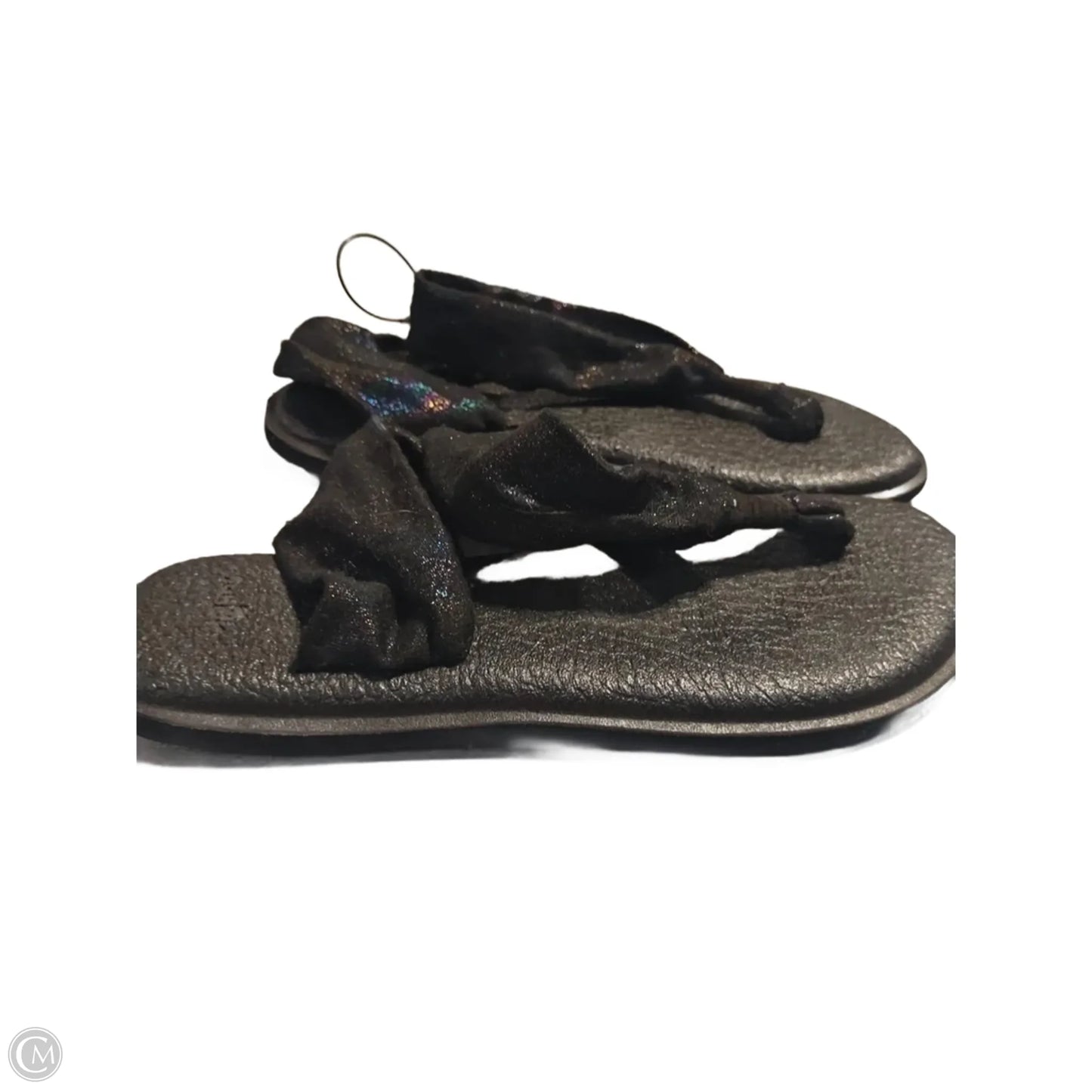 Sandals Flip Flops By Sanuk In Black, Size: 8