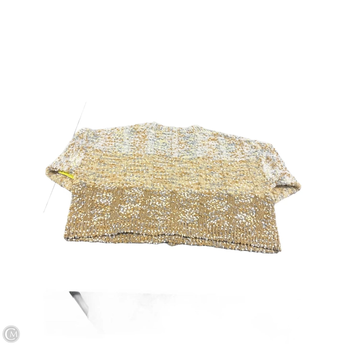 Sweater Cardigan By Elan In Tan & Yellow, Size: M