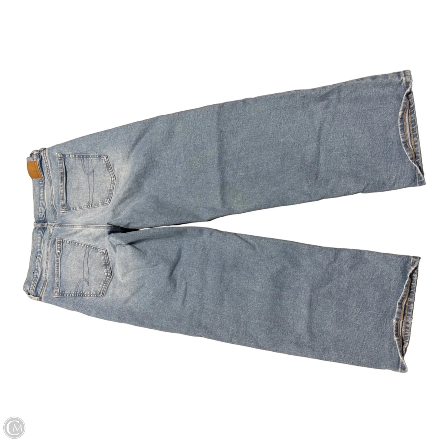 Jeans Wide Leg By American Eagle In Blue Denim, Size: 14l