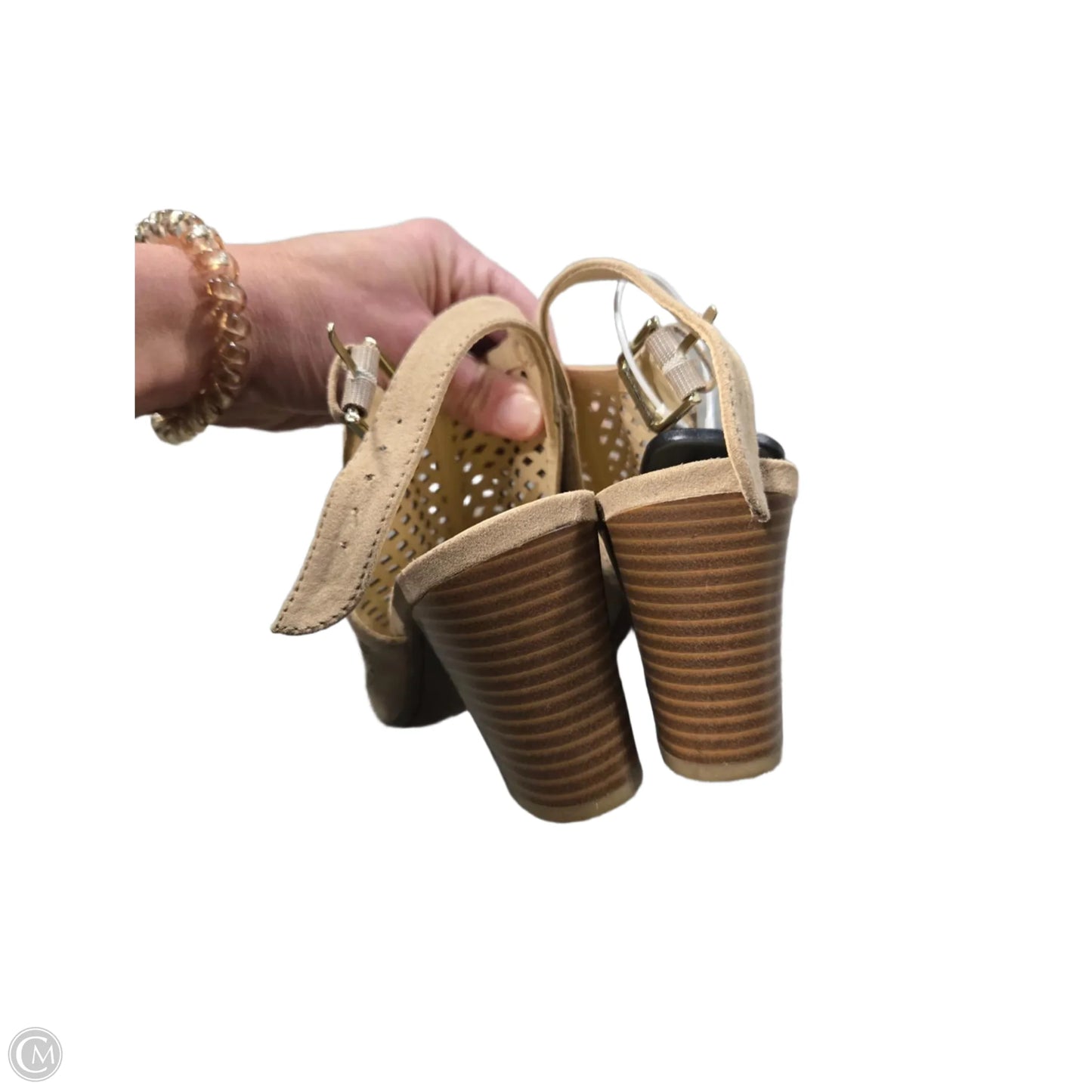 Shoes Heels Block By Liz Claiborne In Tan, Size: 7.5
