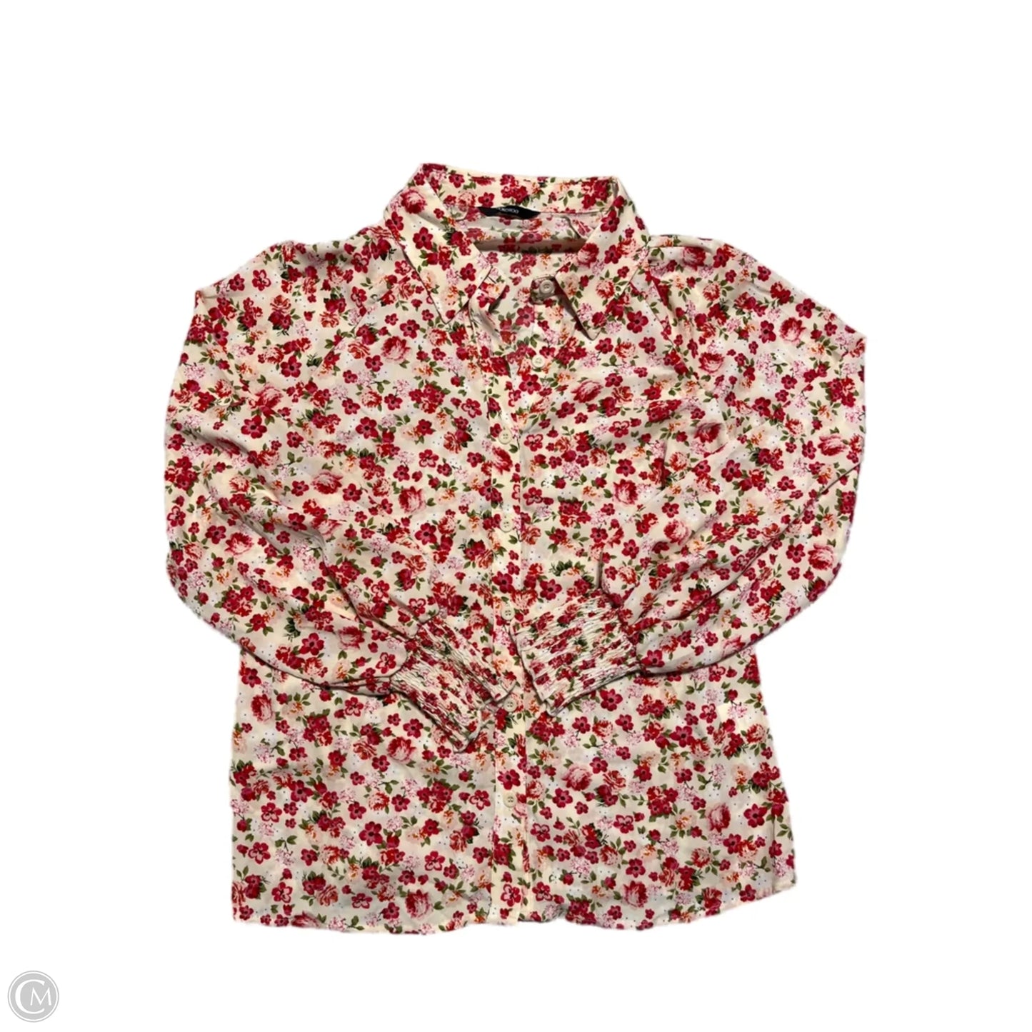 Blouse Long Sleeve By Cme In Floral Print, Size: S