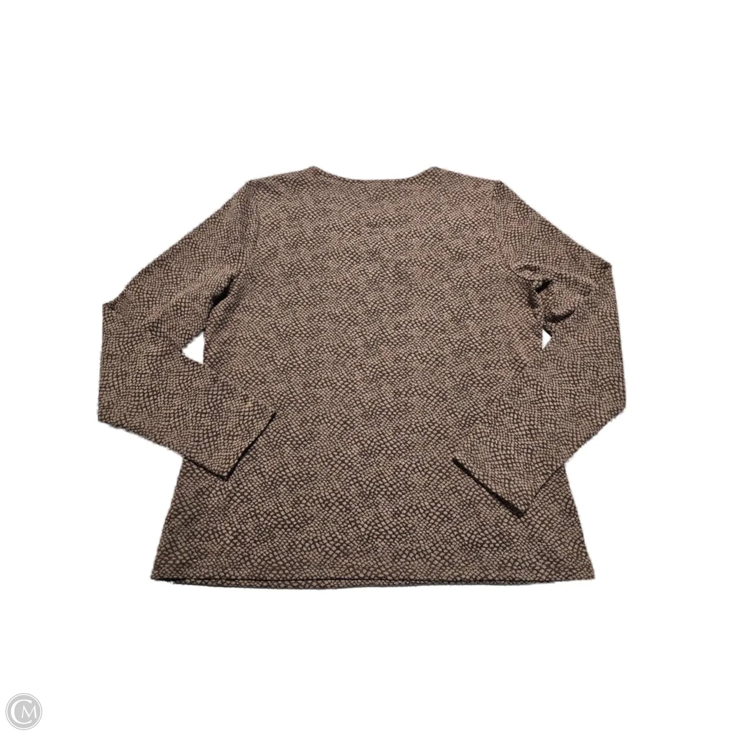 Top Long Sleeve By Talbots In Brown, Size: L