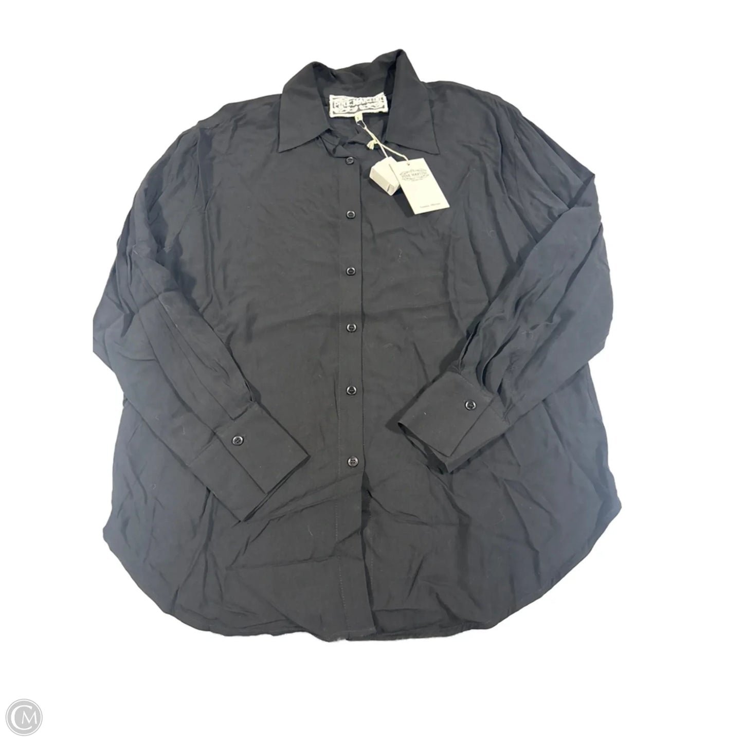 Blouse Long Sleeve By Cmc In Black, Size: S