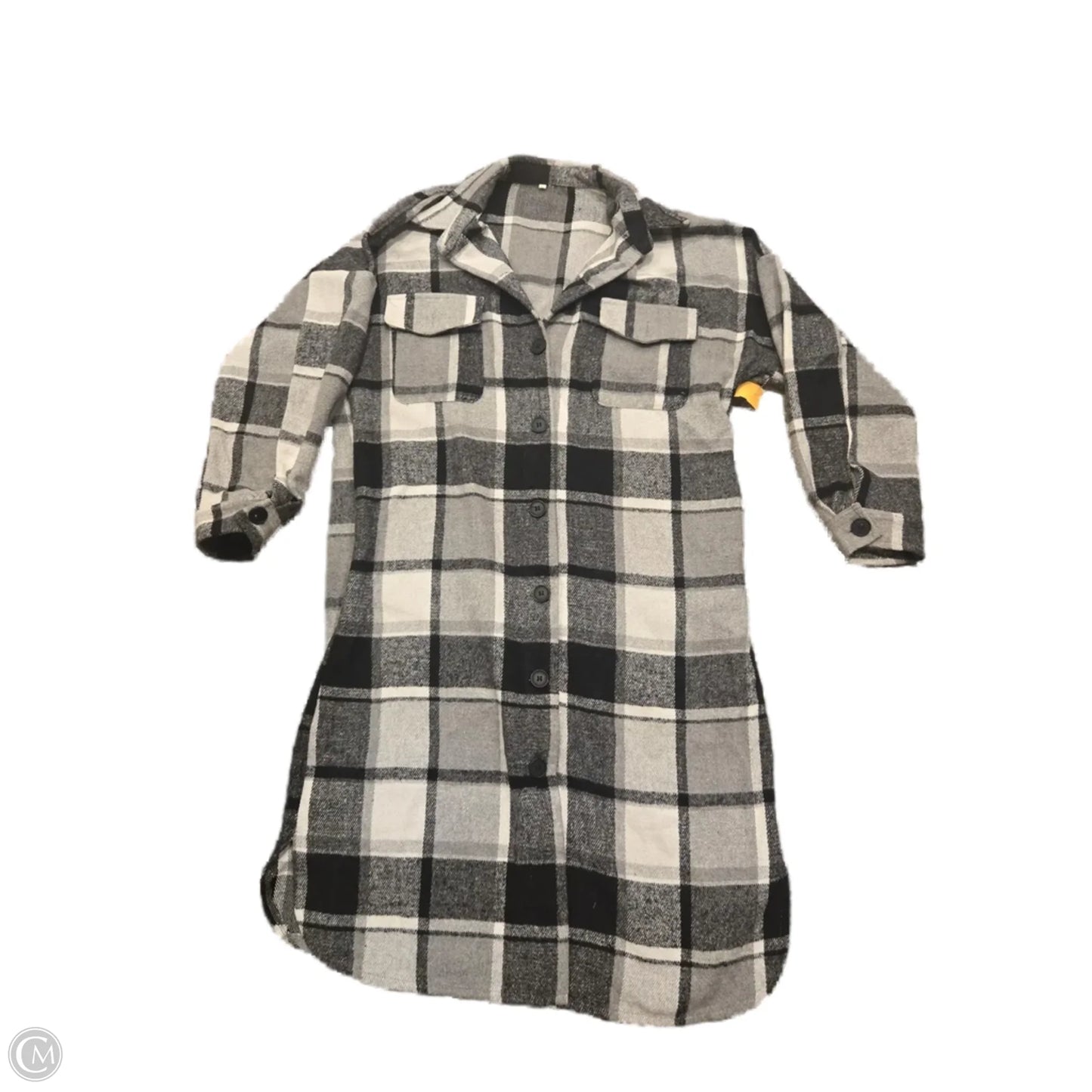 Jacket Shirt By Cmf In Plaid Pattern, Size: L