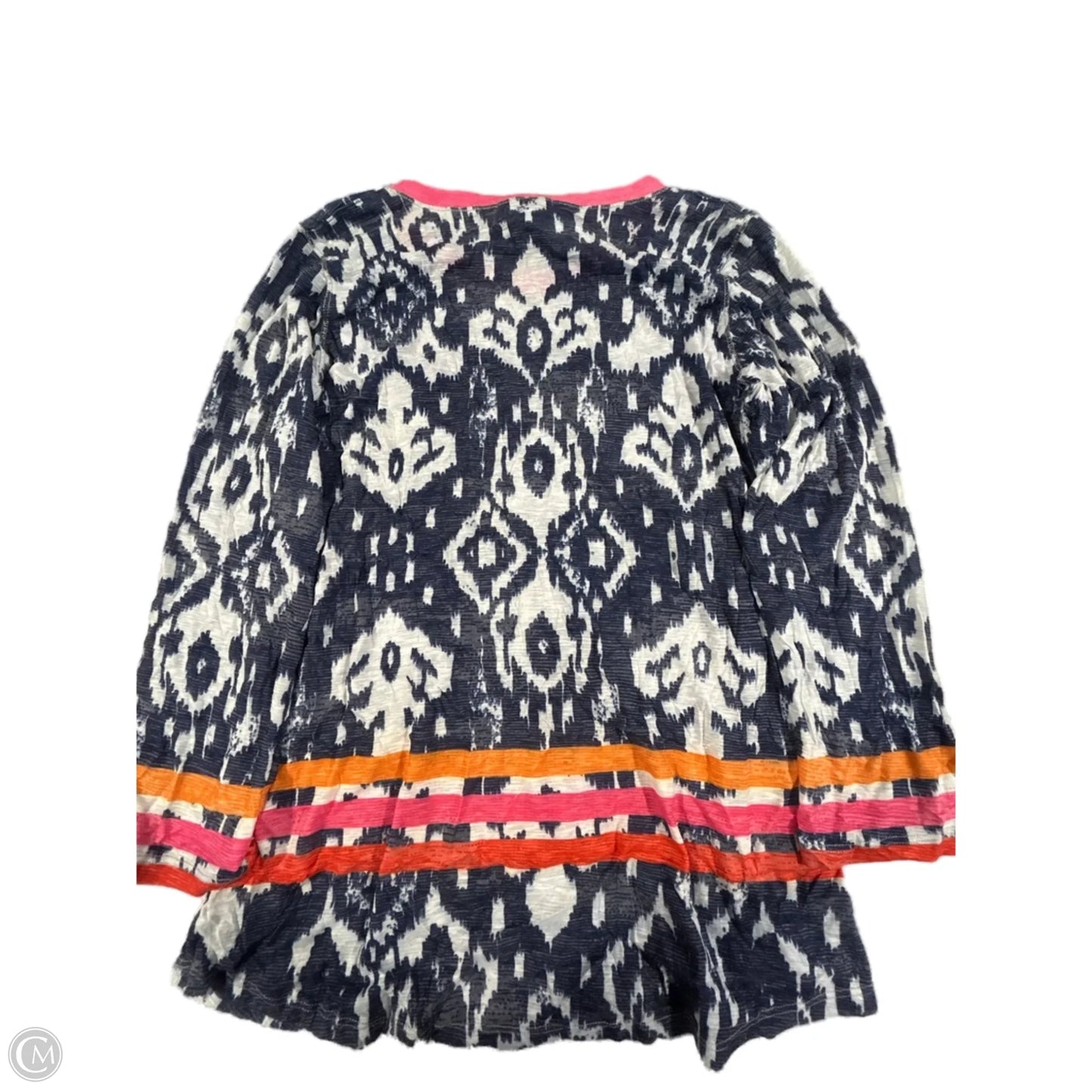 Blouse Long Sleeve By Cmb In Blue, Size: Xl