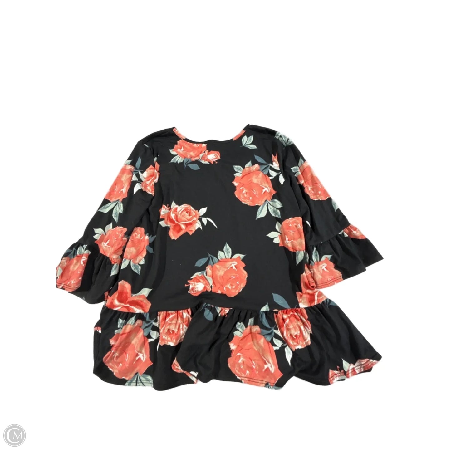 Blouse 3/4 Sleeve By Cme In Floral Print, Size: Xs