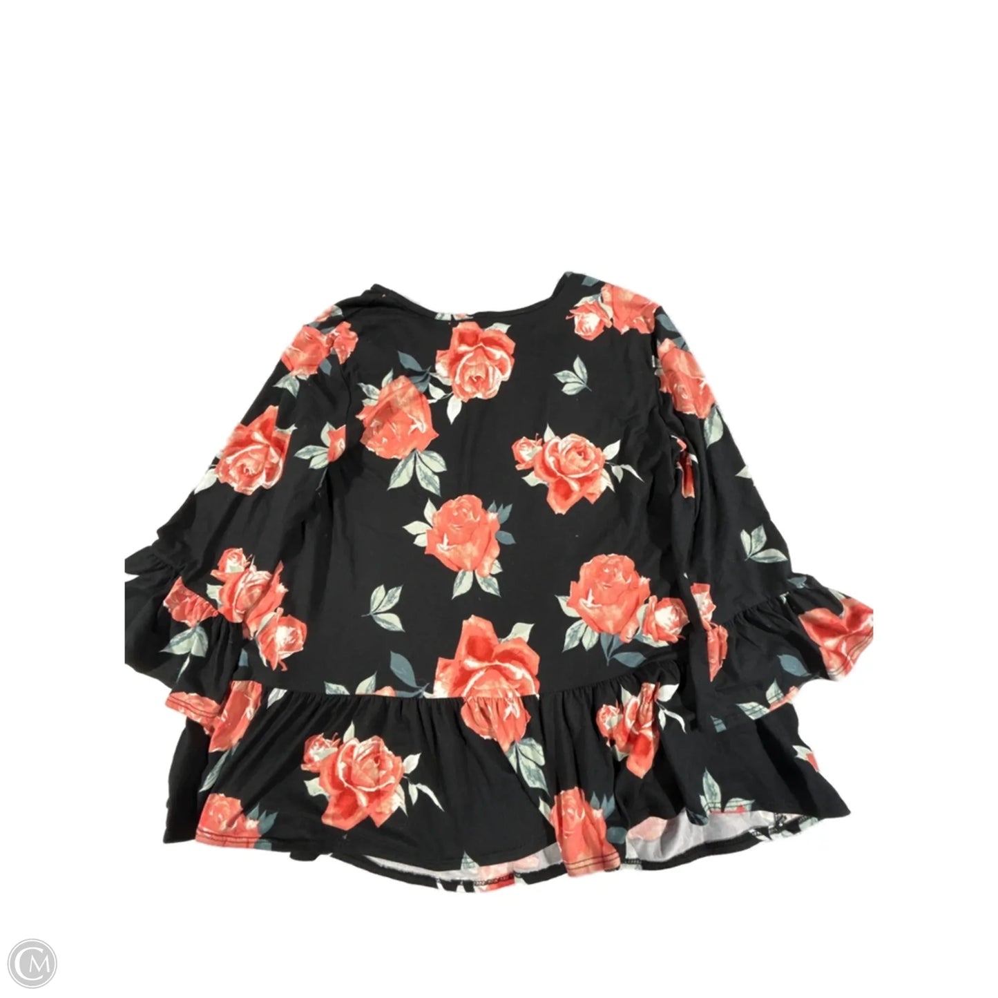 Blouse 3/4 Sleeve By Cme In Floral Print, Size: L