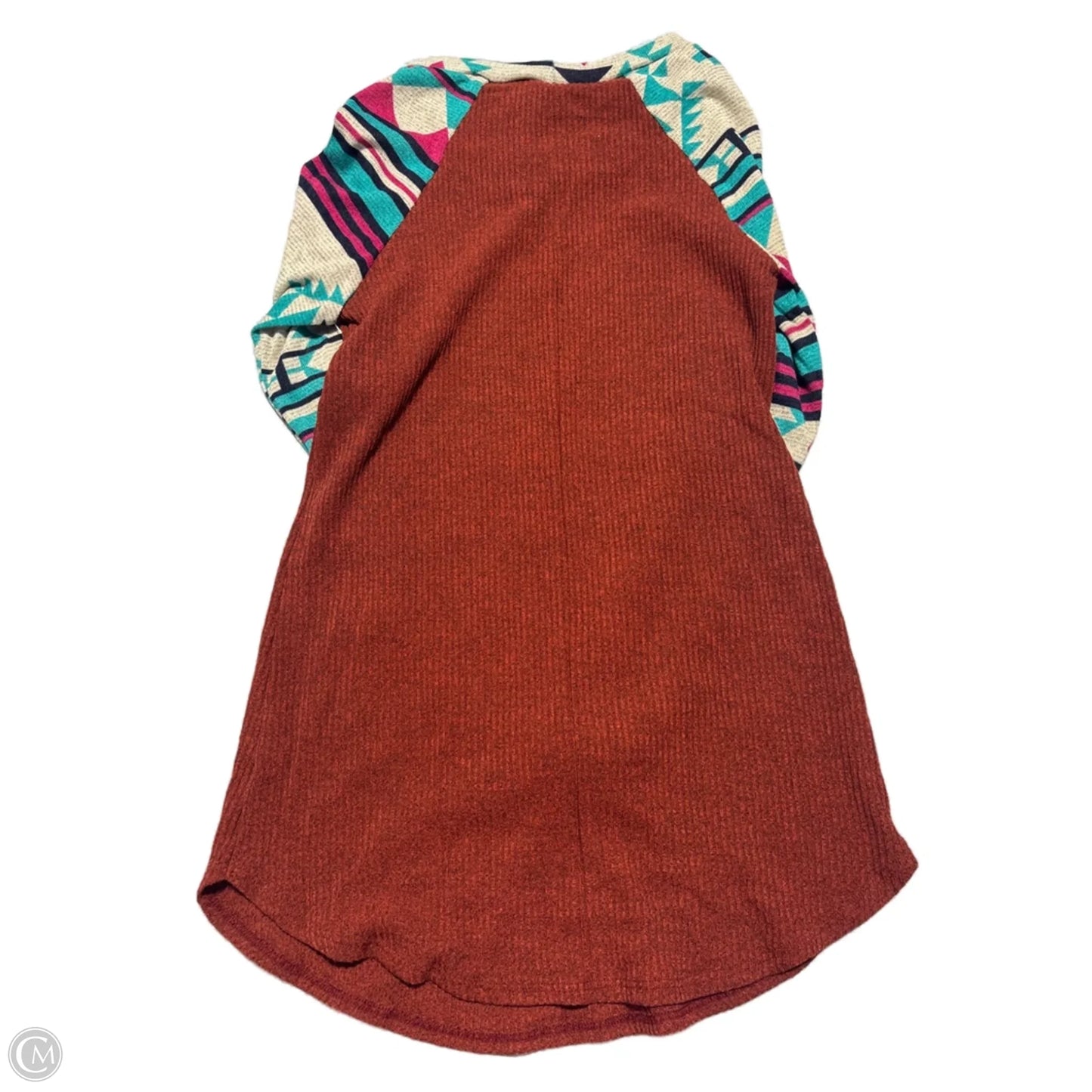 Top Long Sleeve By Cme In Geometric Pattern, Size: S