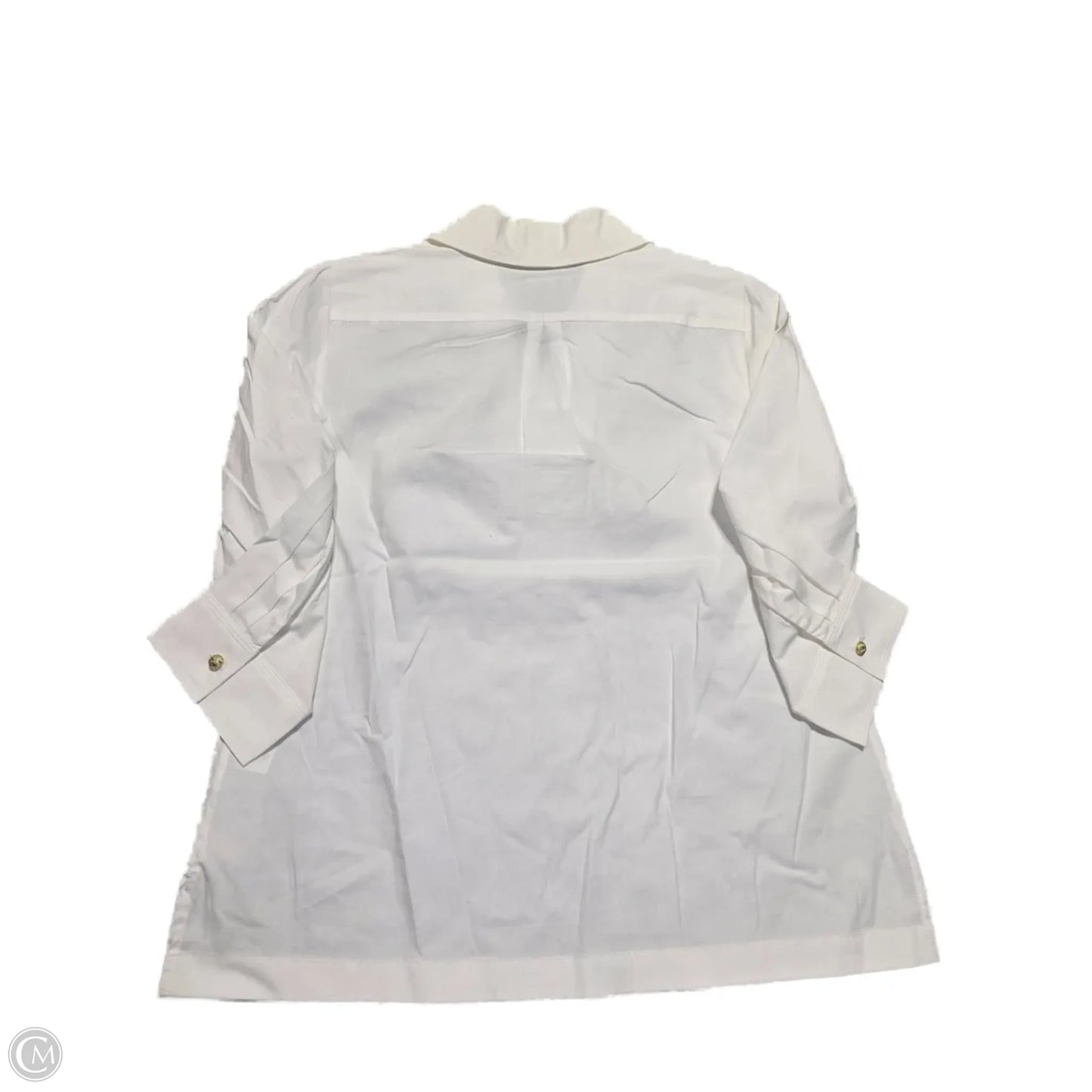 Blouse Long Sleeve By Talbots In White, Size: M