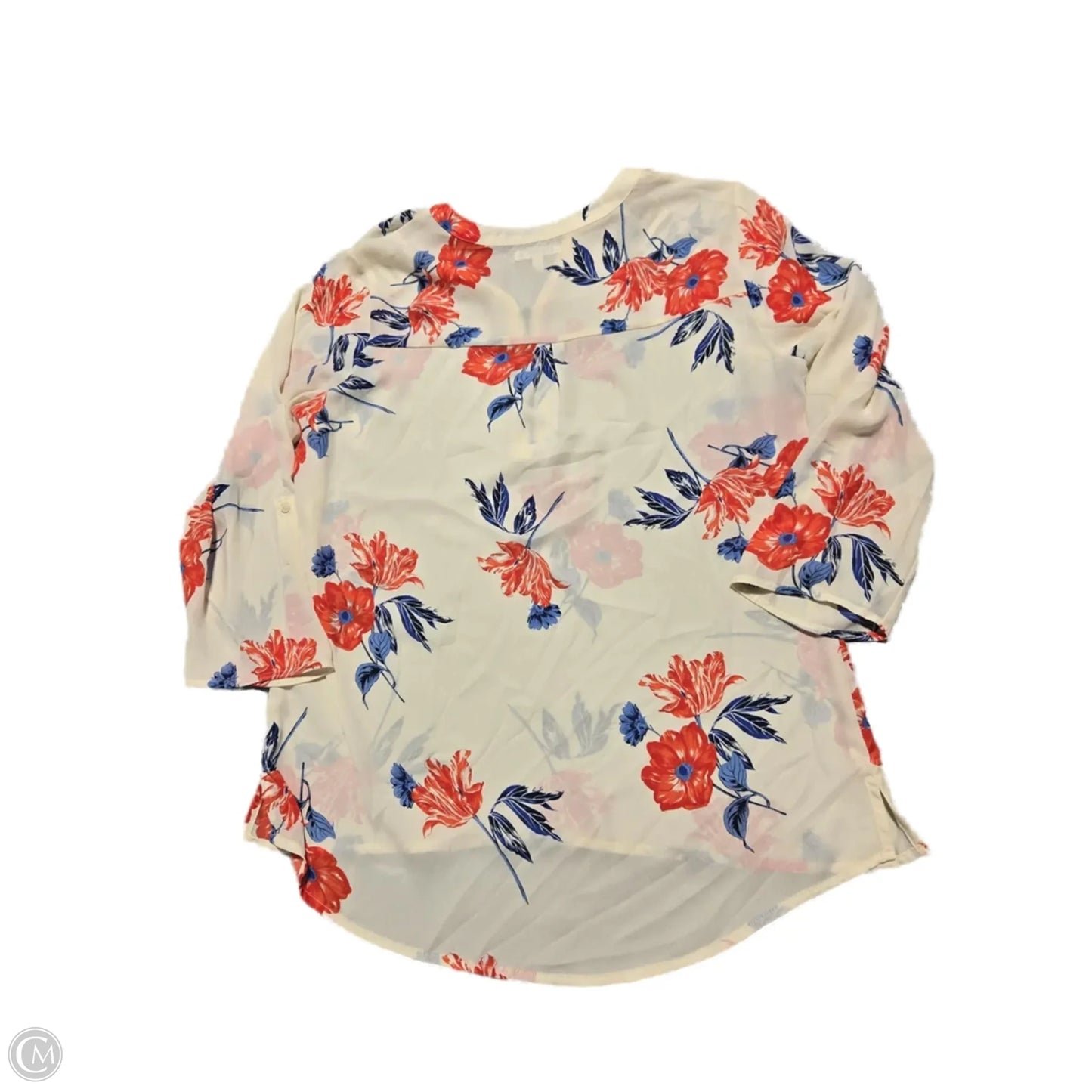 Blouse 3/4 Sleeve By Maurices In Floral Print, Size: M