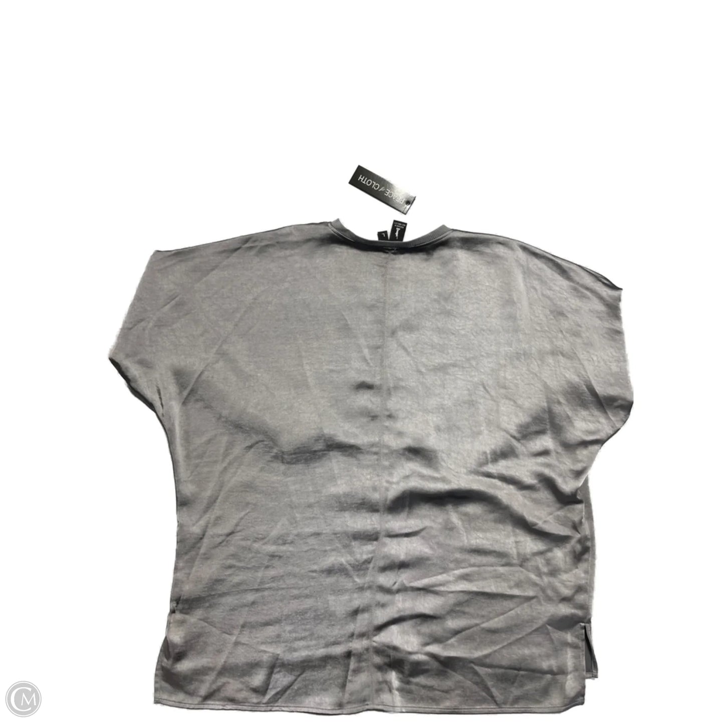Blouse Long Sleeve By Peach In Silver, Size: L