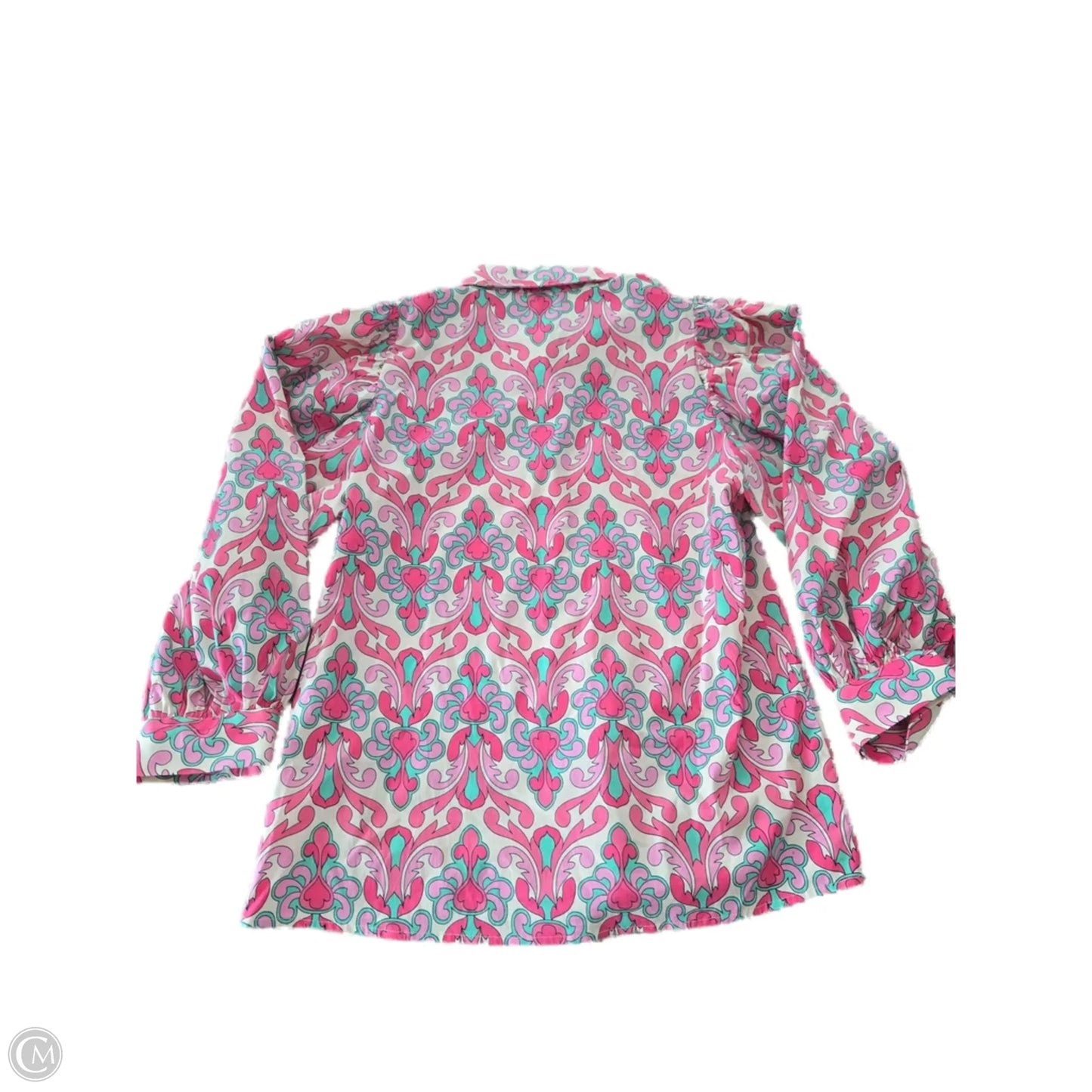 Blouse Long Sleeve By Cme In Pink, Size: M