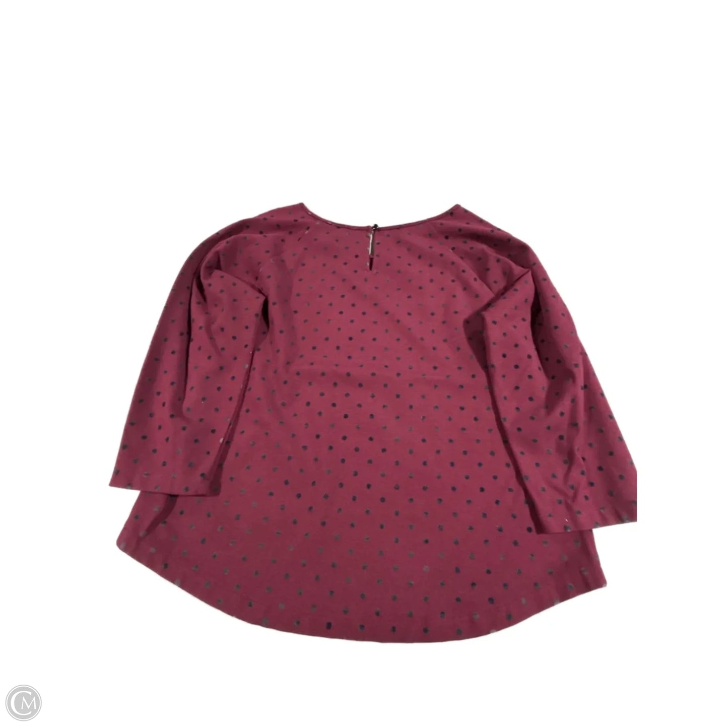 Top 3/4 Sleeve By J. Crew In Maroon, Size: M