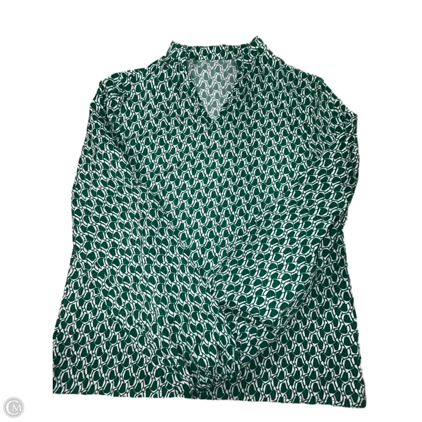 Blouse Long Sleeve By Cmb In Green, Size: S