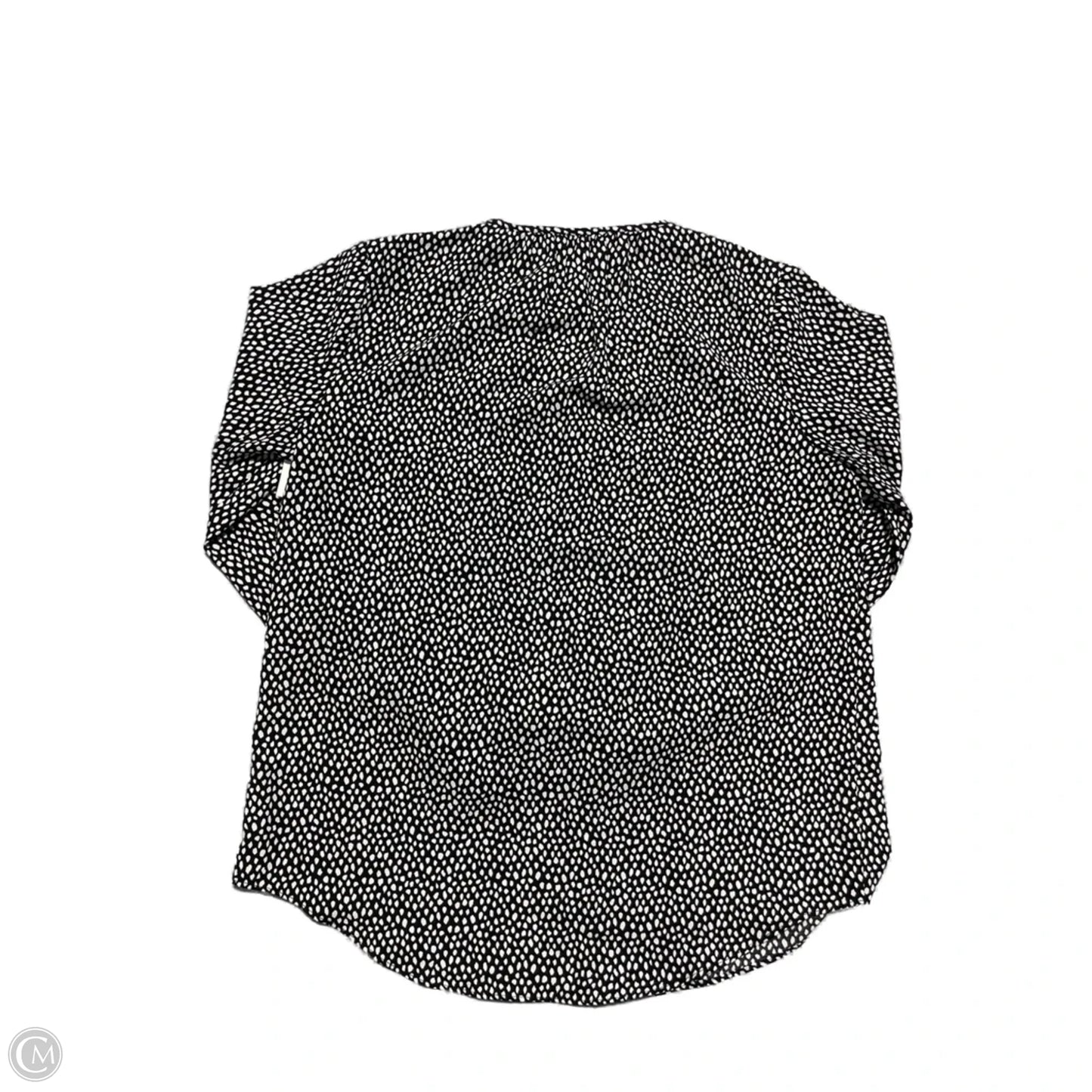 Blouse Long Sleeve By Nine West In Polkadot Pattern, Size: M