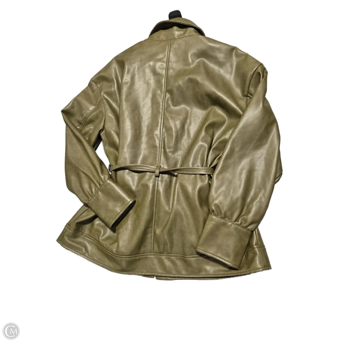 Jacket Moto Leather By Bagatelle In Green, Size: L