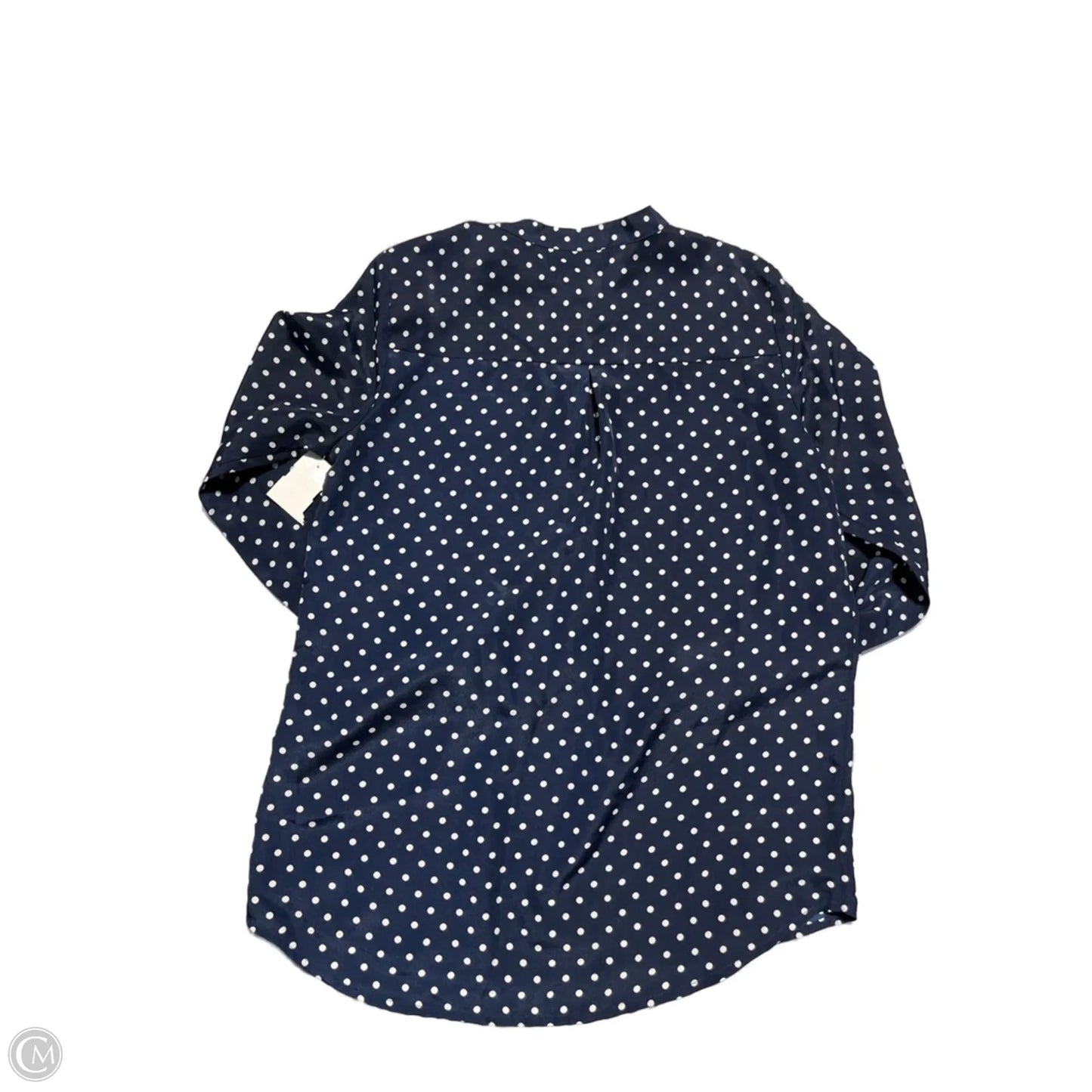 Blouse Long Sleeve By J. Crew In Polkadot Pattern, Size: Xs