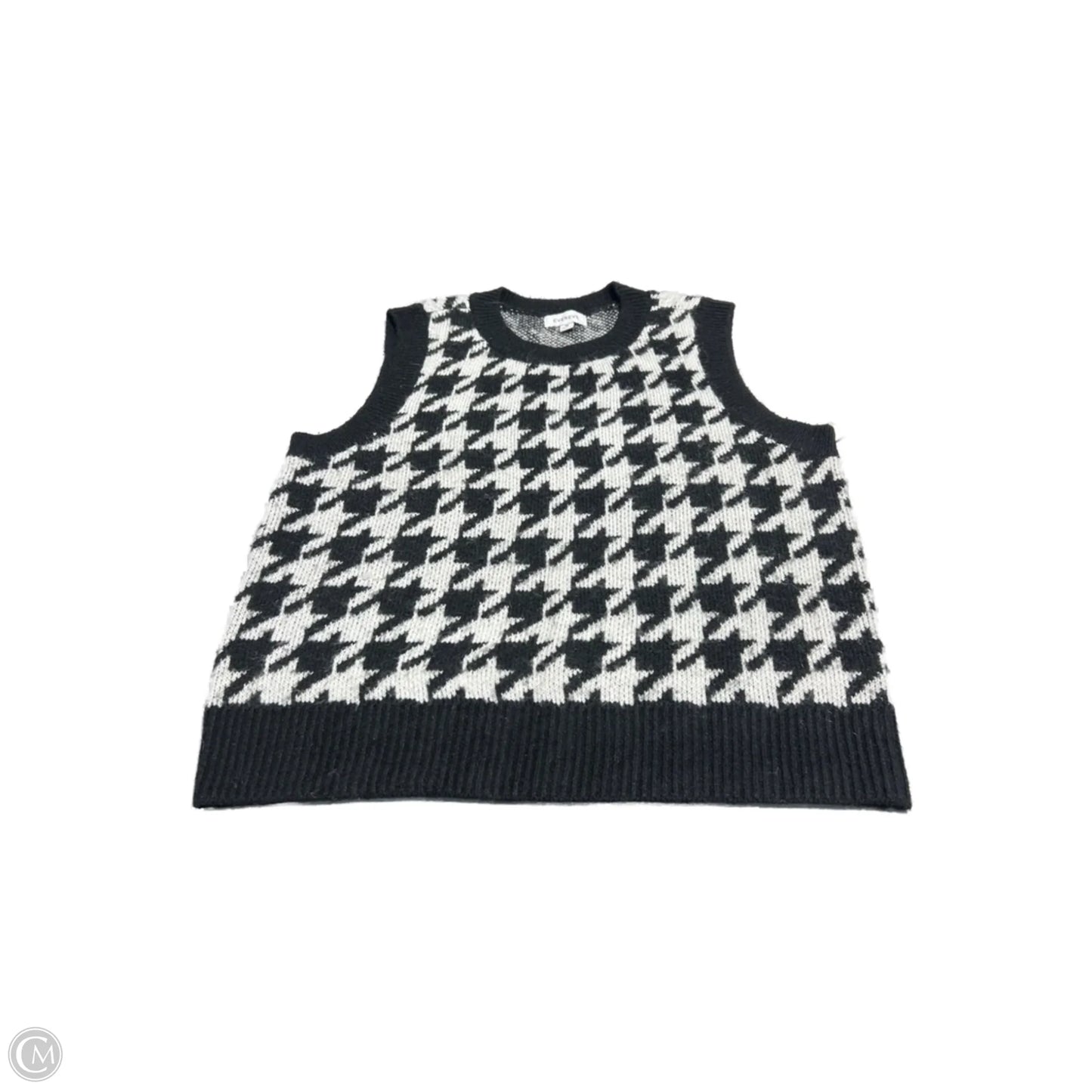 Vest Sweater By Evereve In Black & White, Size: M
