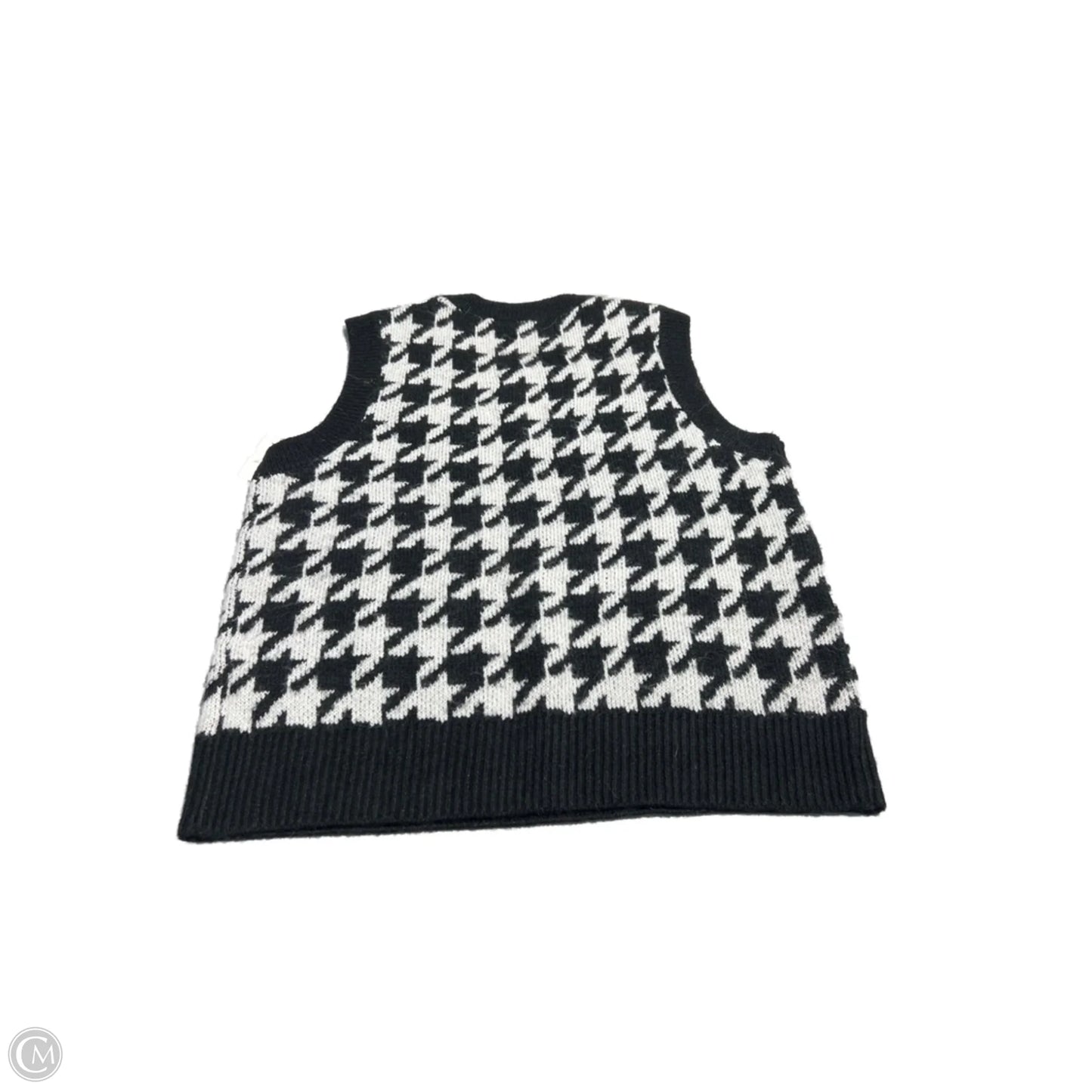 Vest Sweater By Evereve In Black & White, Size: M