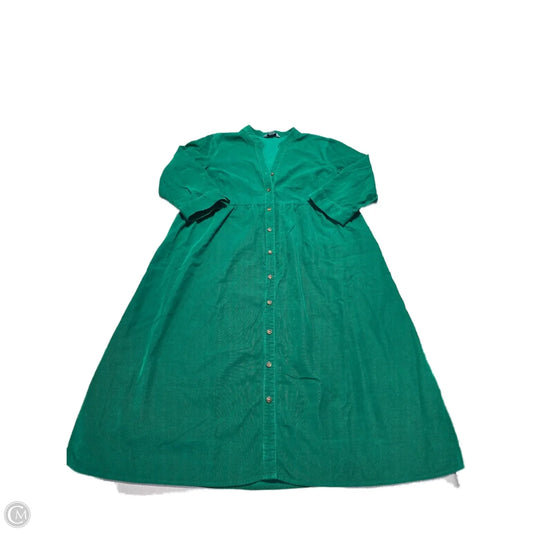 Dress Casual Midi By Croft And Barrow In Green, Size: L