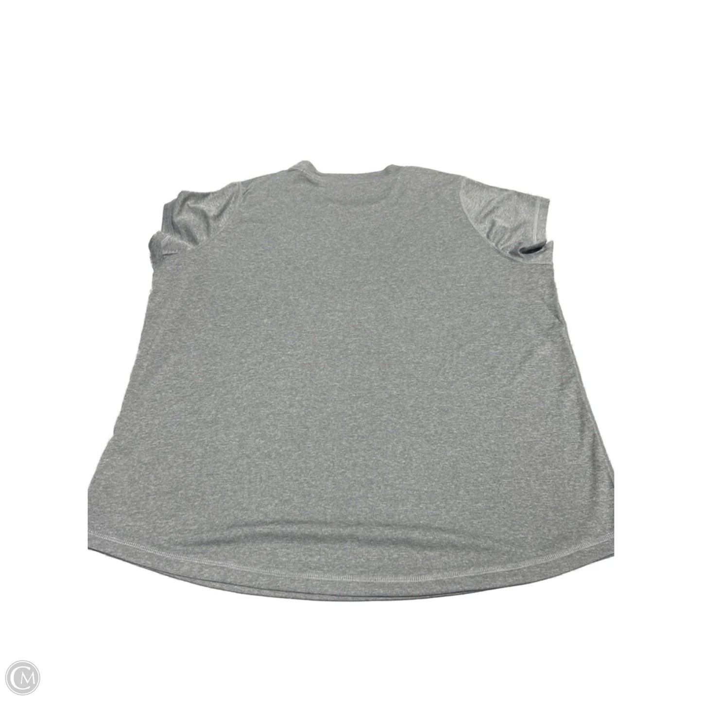 Athletic Top Short Sleeve By Champion In Grey, Size: 1x