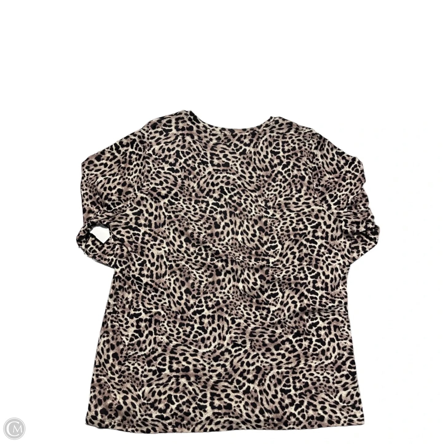 Top 3/4 Sleeve By Chicos In Animal Print, Size: Xxl